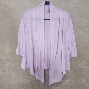 Hard Tail Forever Size Small Lightweight 3/4 Sleeve Cardigan Floral Jacquard top